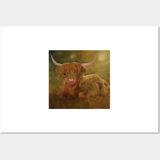 Alfalfa, Highland Cow Portrait, Highland Cow Prints, Mugs, Pillows, Cow Pillow, Cow Tote, Highland Cow Bag, Cute Cow Tote Posters and Art